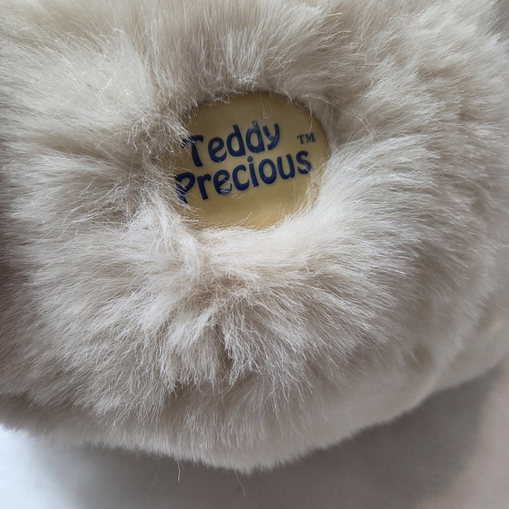 Vintage Teddy Precious Plush Cream Teddy Bear Stuffed Animal - Picture 5 of 5